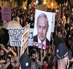 Netanyahuya qarşı bir daha aksiya keçirilib